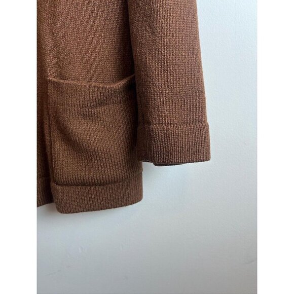 Brown Vintage Cashmere Cardigan 1950s Fully Fashioned - Picture 5 of 10